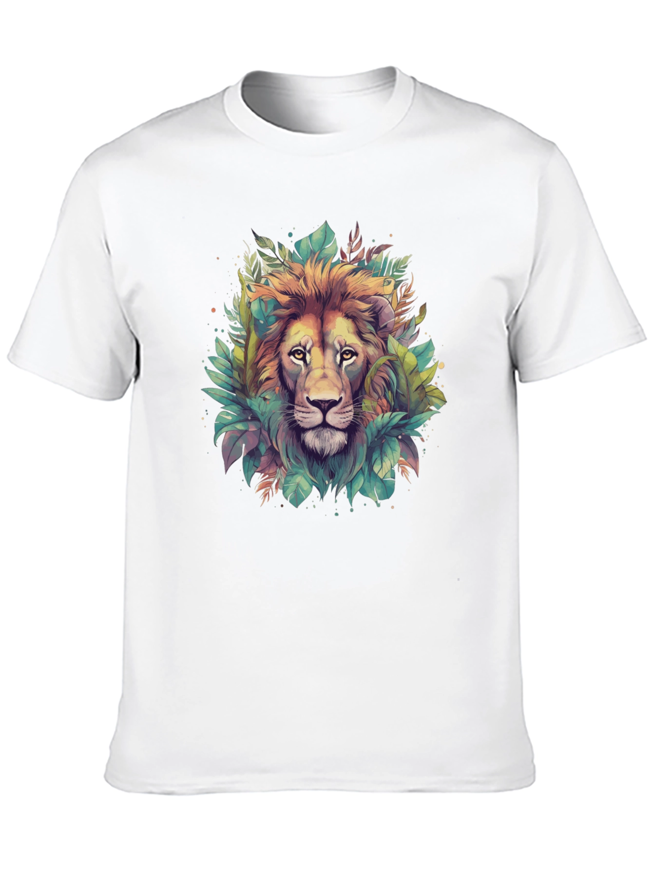 Lion Jungle Graphic T-Shirt - Black
