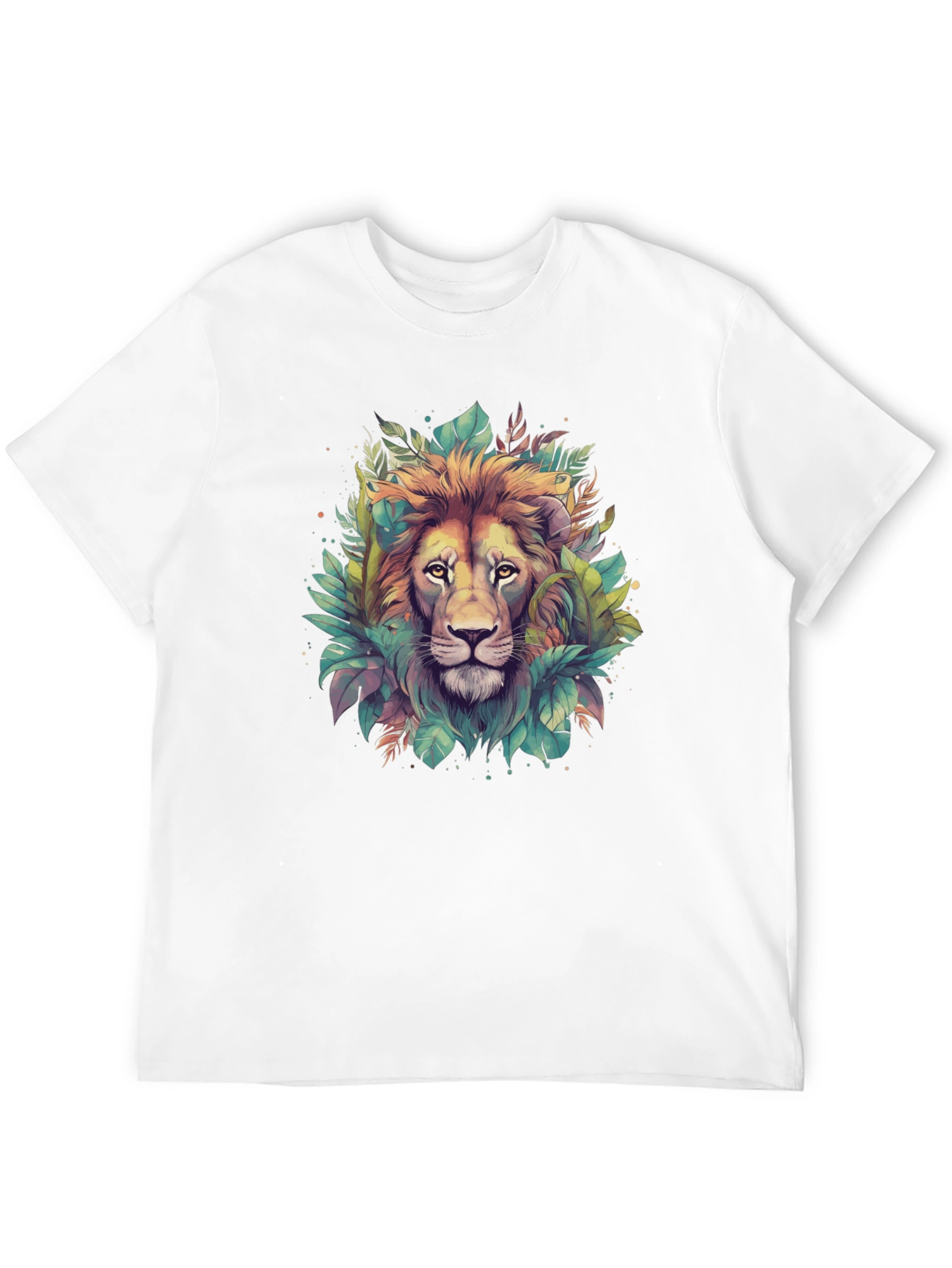 Lion Jungle Graphic T-Shirt - Black