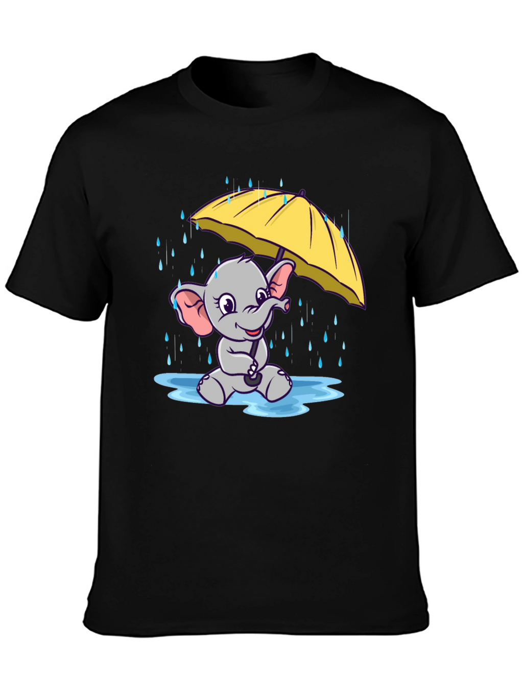 Cute Elephant T-Shirt - Rainy Day Design