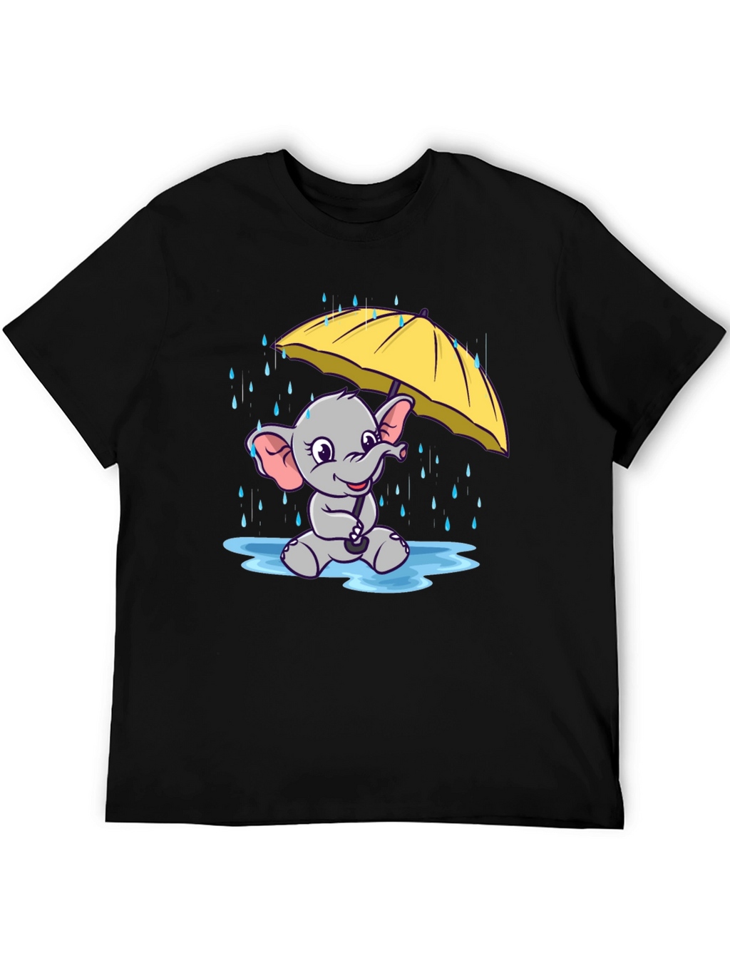 Cute Elephant T-Shirt - Rainy Day Design
