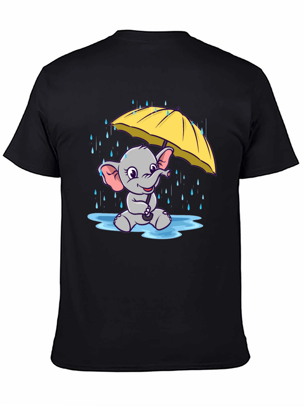 Cute Elephant T-Shirt - Rainy Day Design