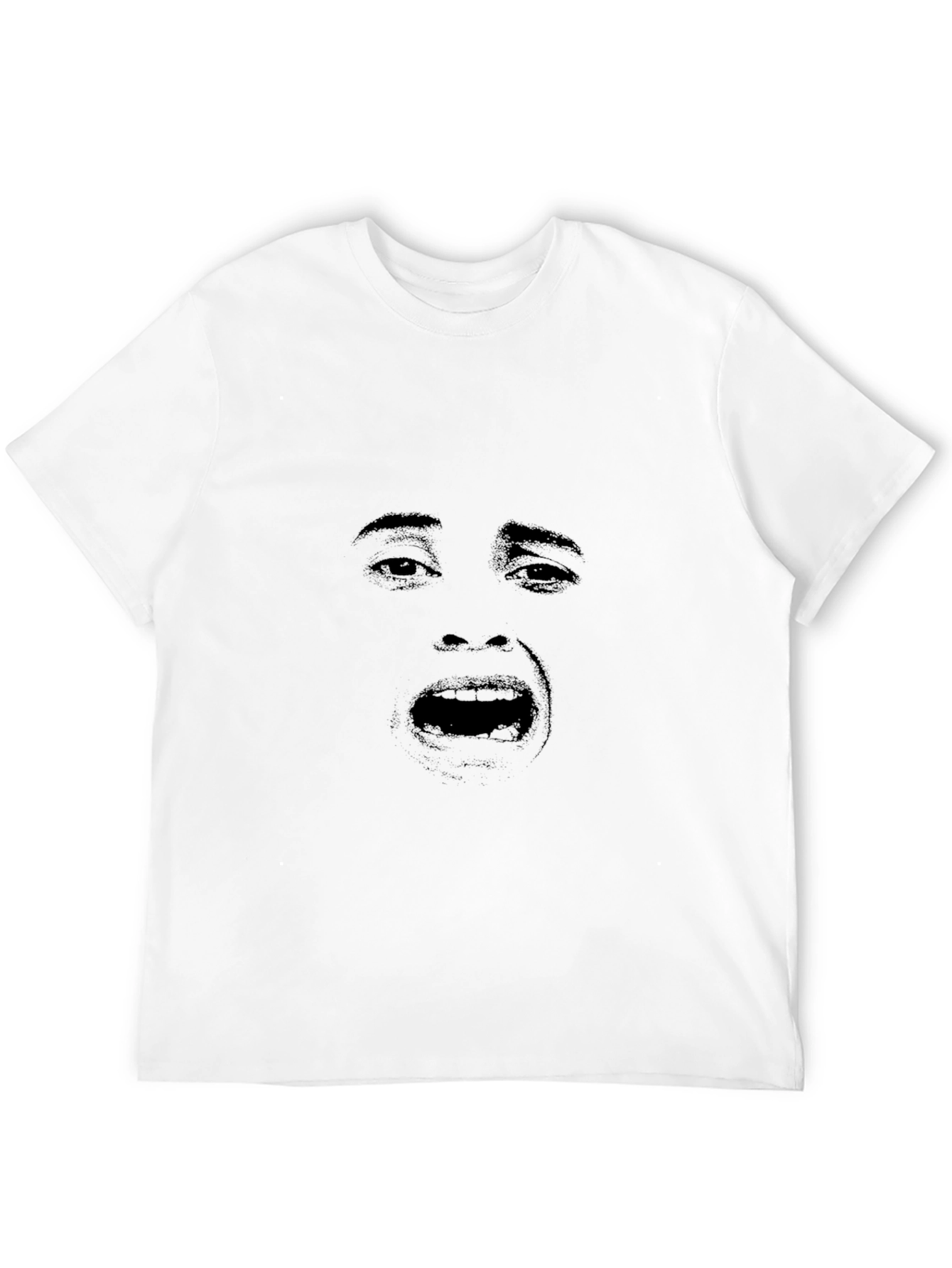 Face Graphic Black T-Shirt - Unisex Soft Cotton Tee