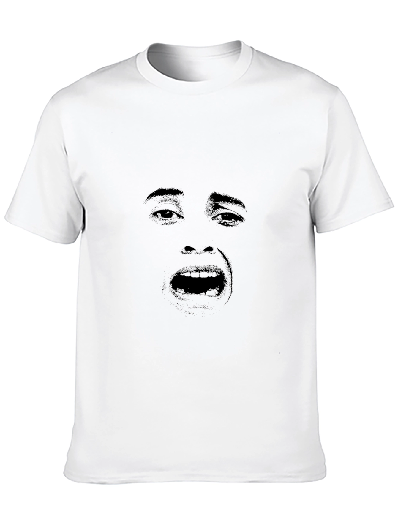 Face Graphic Black T-Shirt - Unisex Soft Cotton Tee