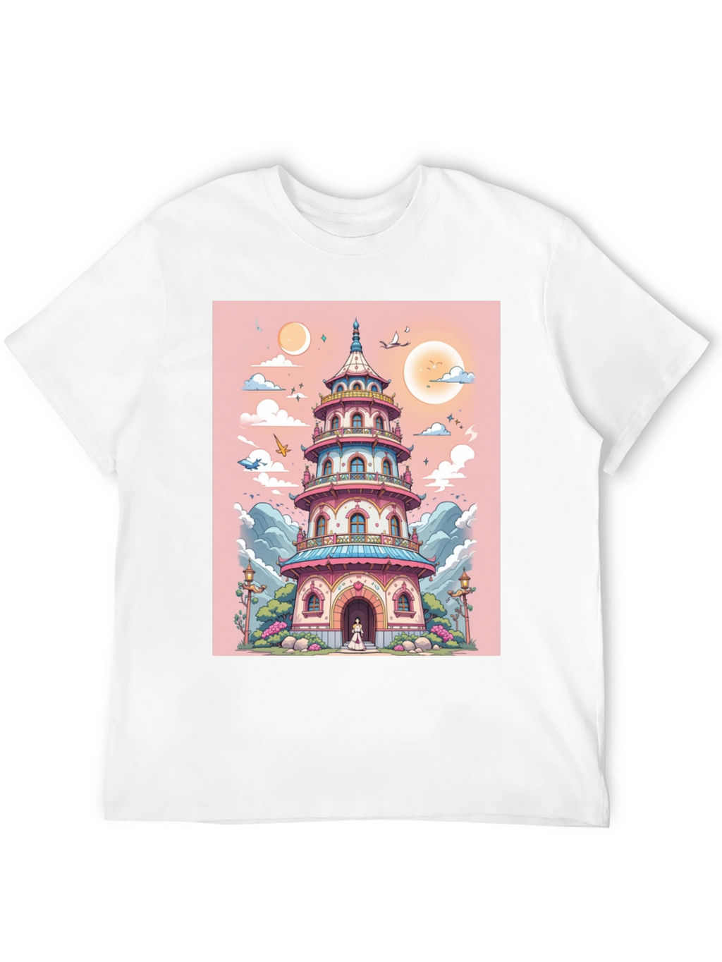 Pagoda Art T-Shirt - Unique Graphic Tee