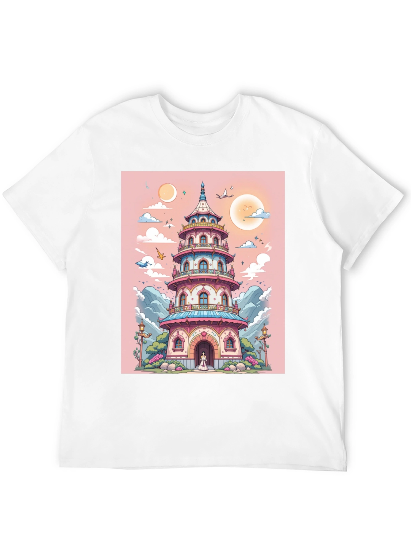 Pagoda Art T-Shirt - Unique Graphic Tee