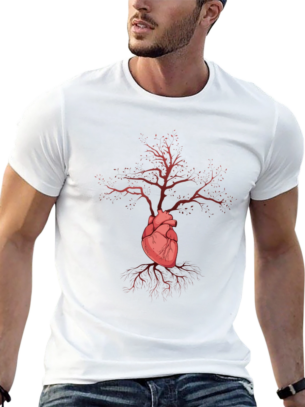 Heart Tree Graphic Tee - Stylish & Unique
