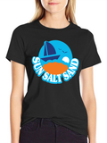 Sun Salt Sand Graphic T-Shirt - Black