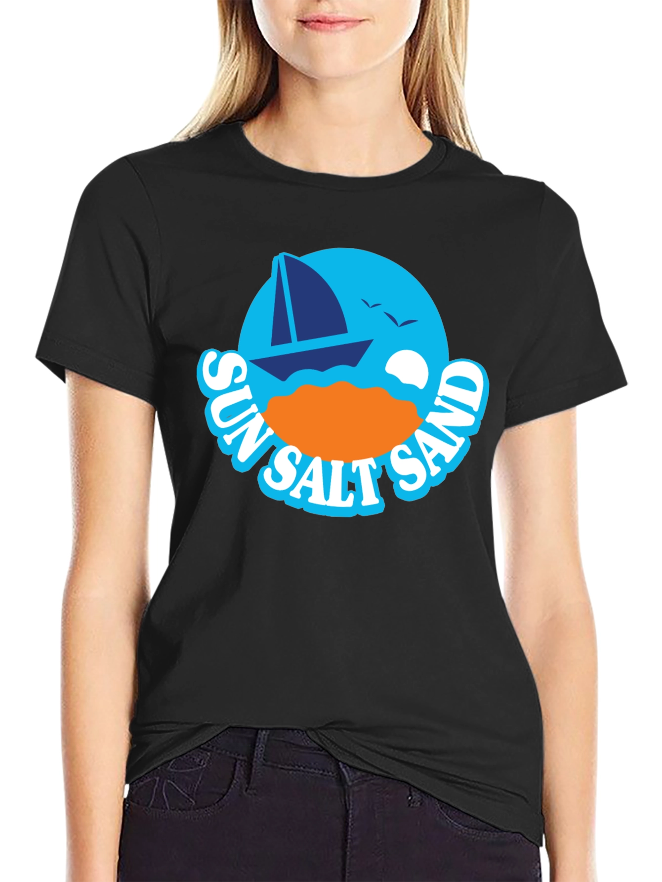 Sun Salt Sand Graphic T-Shirt - Black