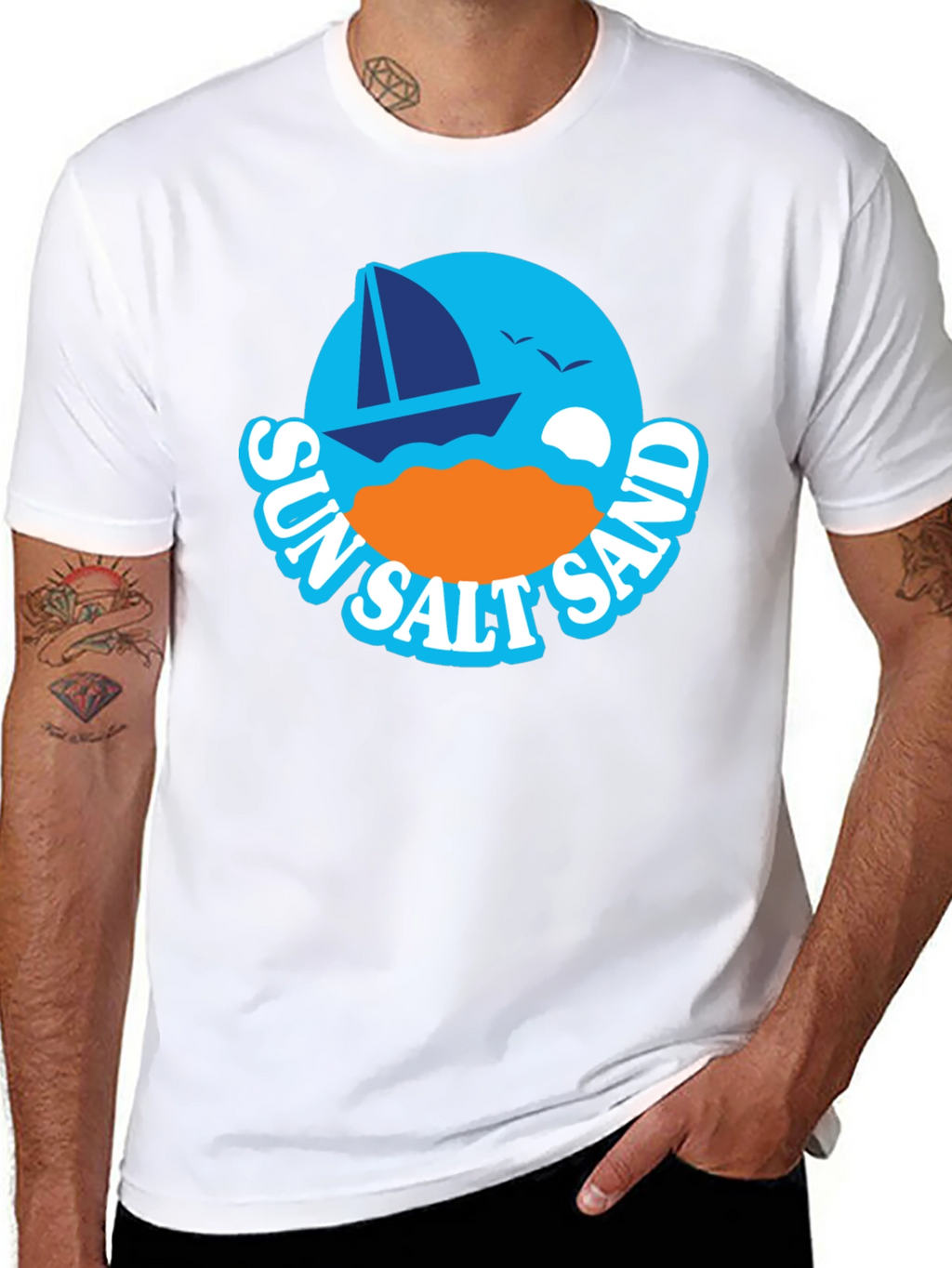 Sun Salt Sand Graphic T-Shirt - Black