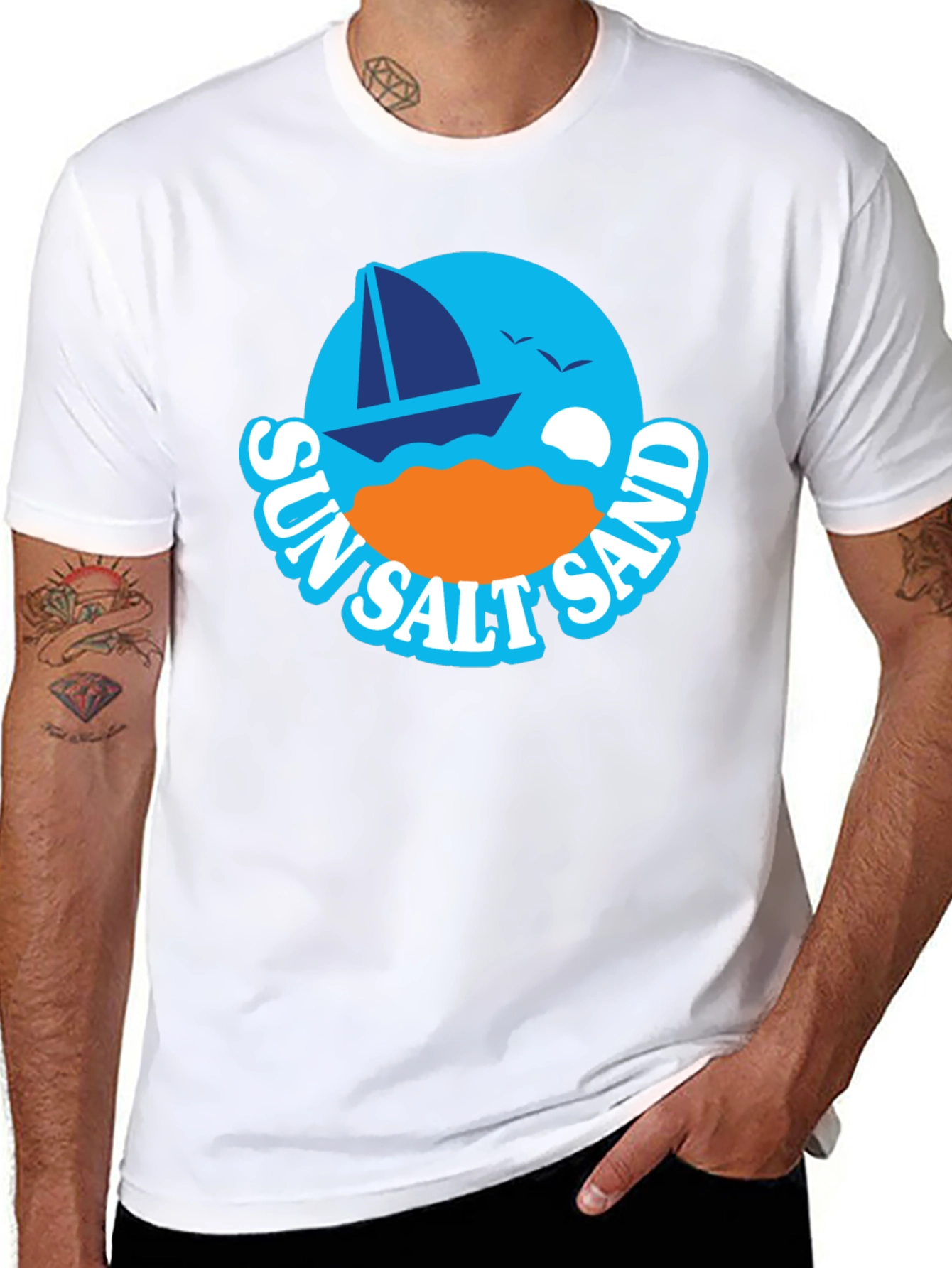 Sun Salt Sand Graphic T-Shirt - Black