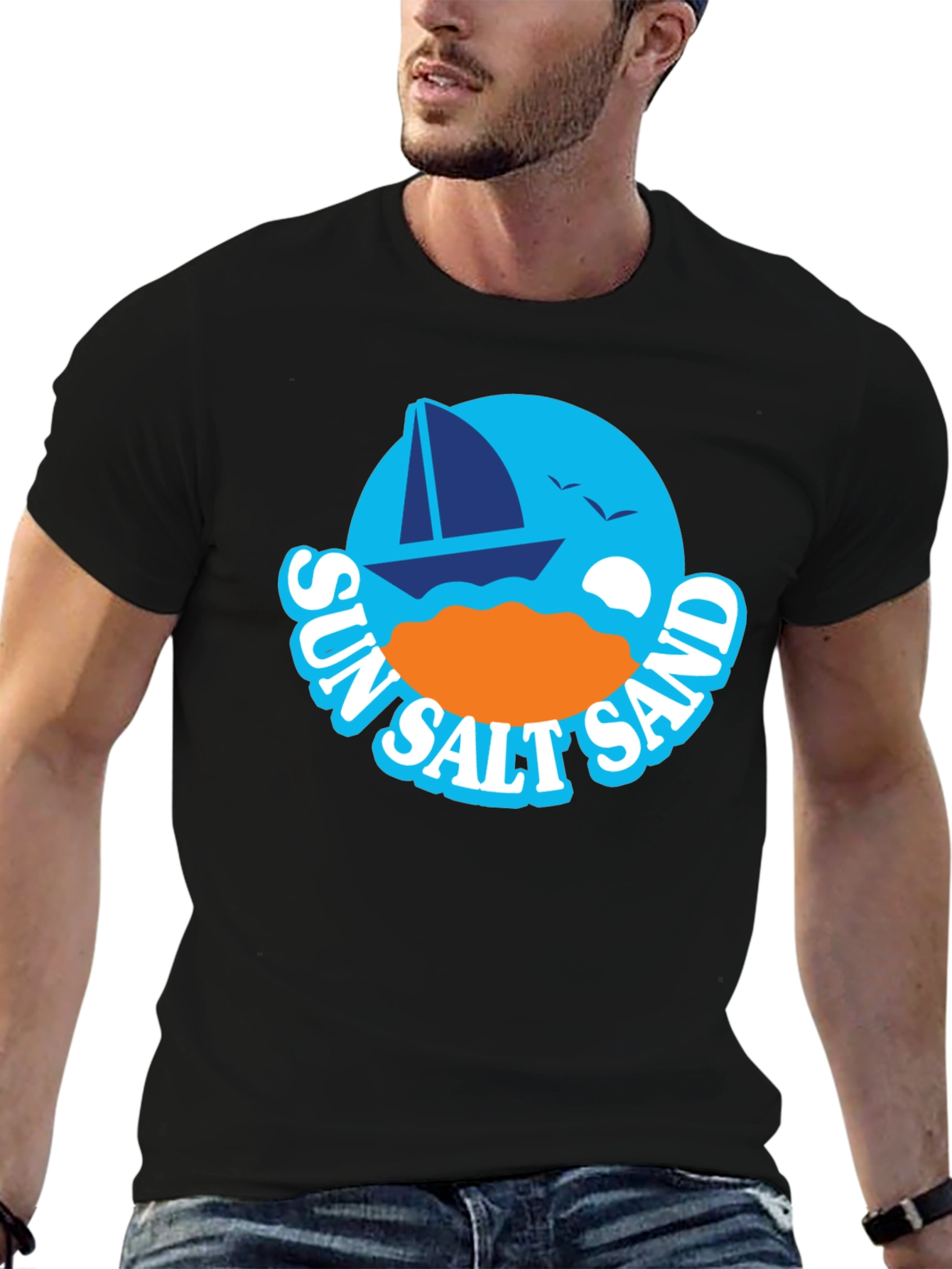 Sun Salt Sand Graphic T-Shirt - Black