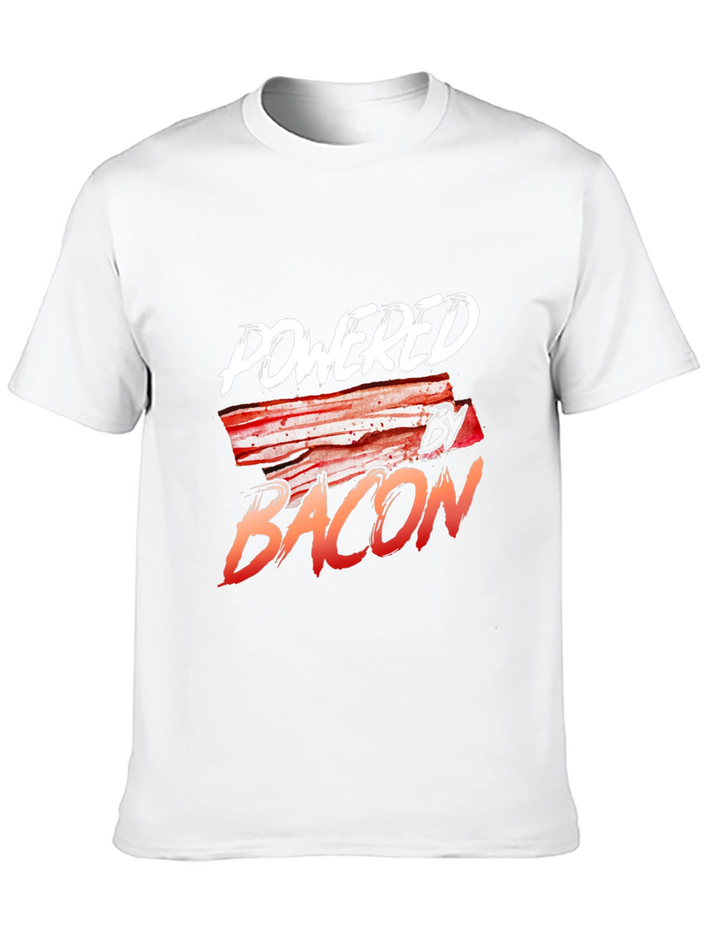 Powered By Bacon Black T-Shirt