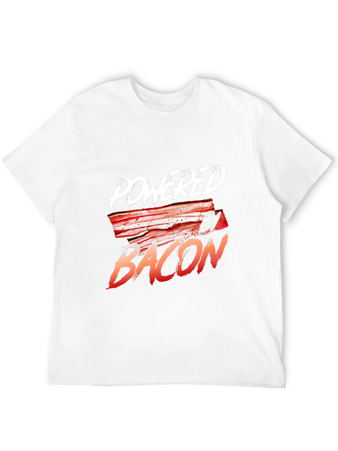 Powered By Bacon Black T-Shirt