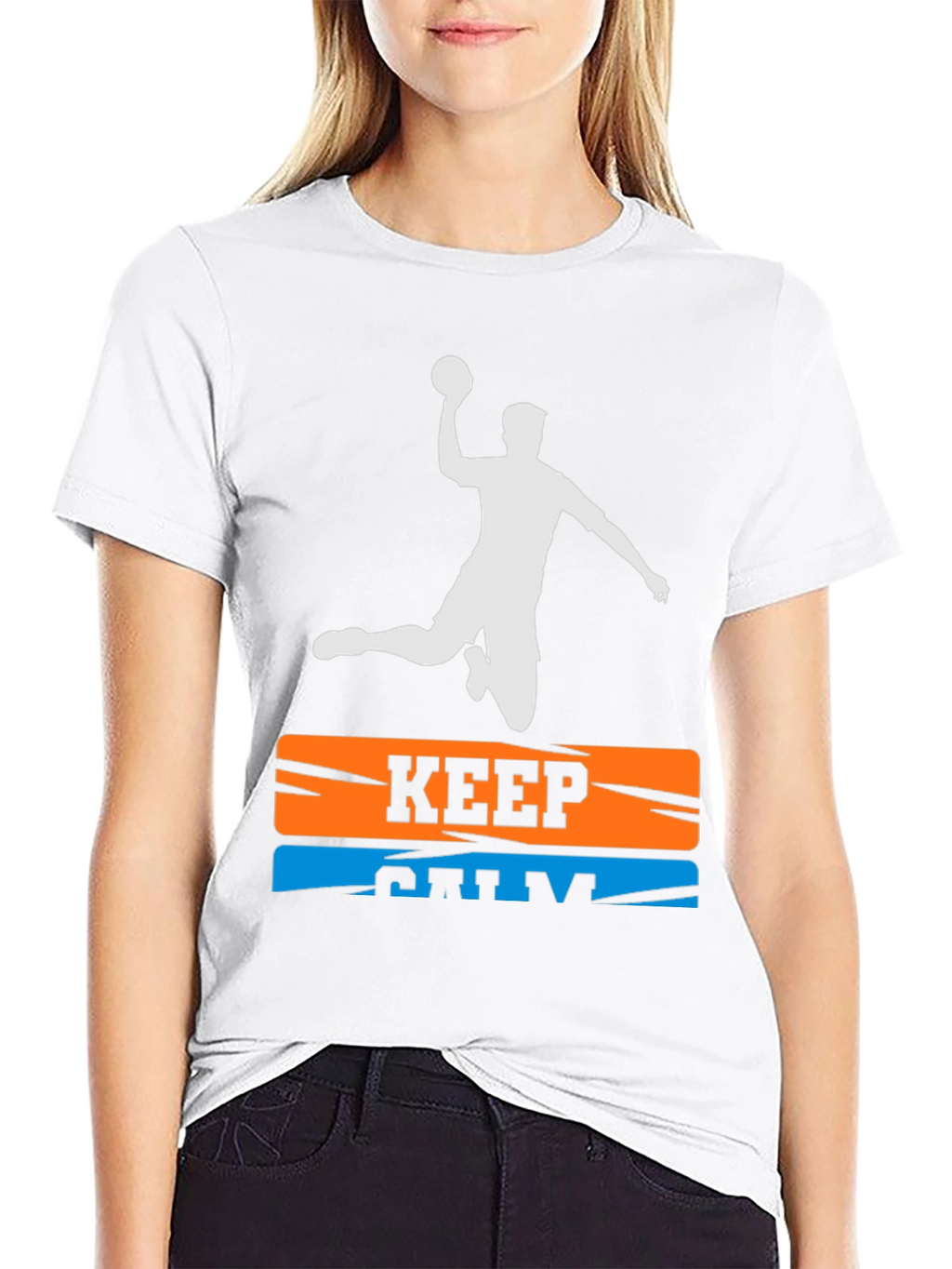 Keep Calm Handball T-Shirt - Player Silhouette Graphic Tee