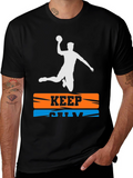 Keep Calm Handball T-Shirt - Player Silhouette Graphic Tee