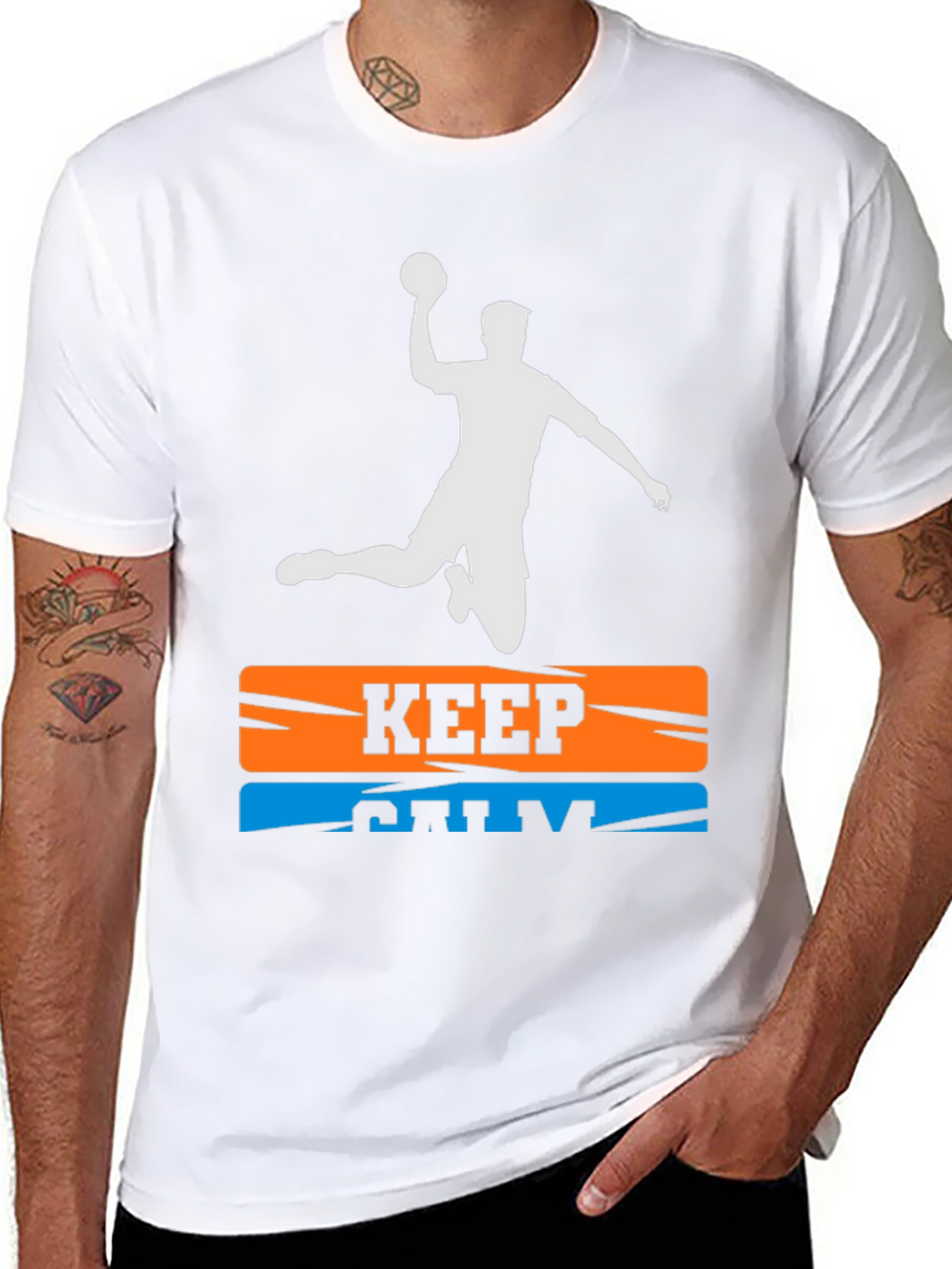 Keep Calm Handball T-Shirt - Player Silhouette Graphic Tee