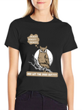 Humorous Owl T-Shirt: Hoo Let the Dogs Out?