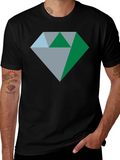 Geometric Diamond Graphic Tee - Stylish & Modern Design