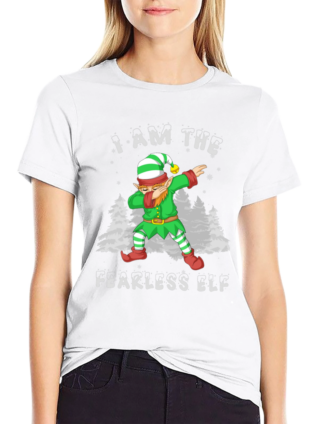 Fearless Elf Christmas Dabbing T-Shirt
