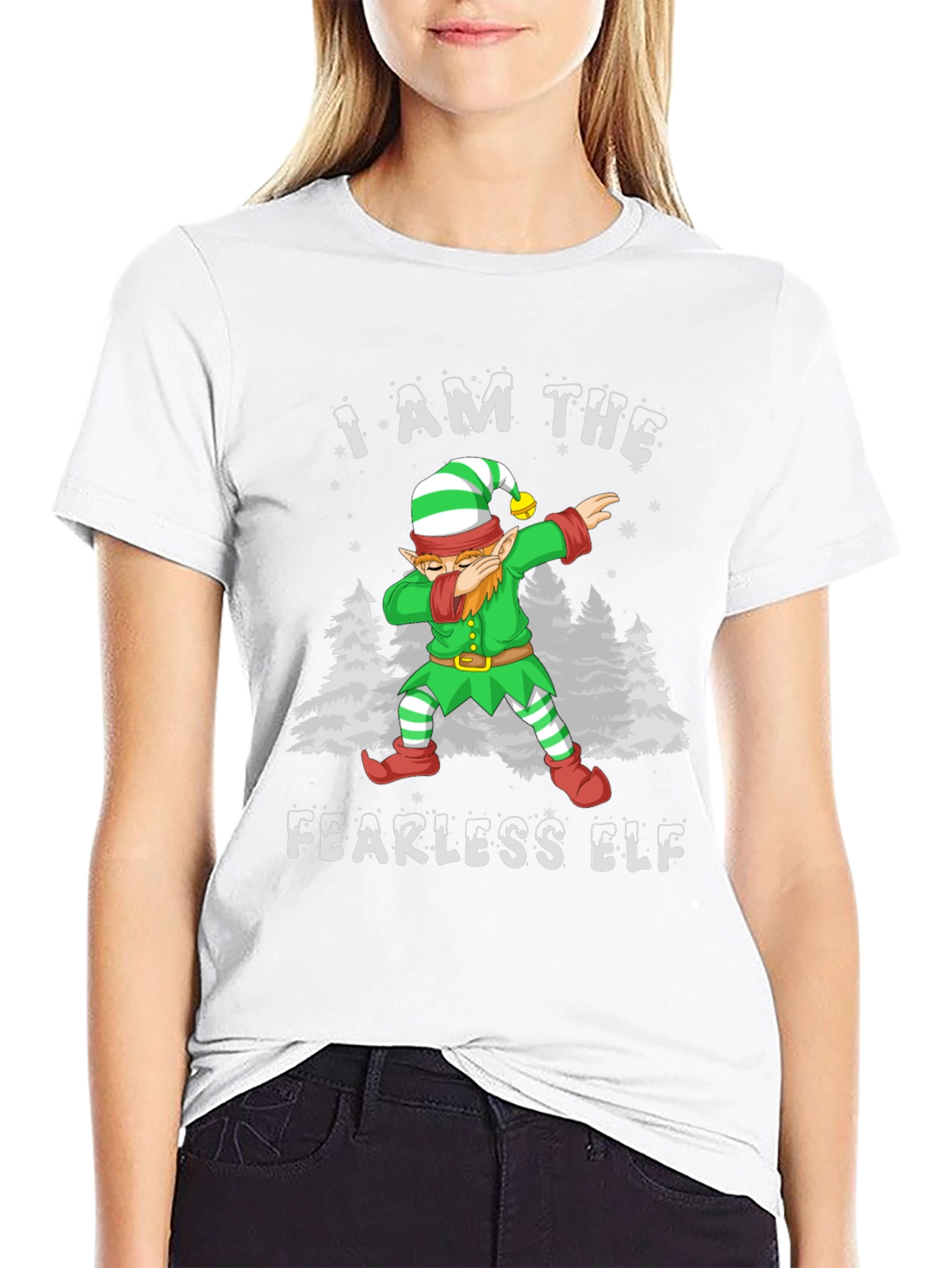 Fearless Elf Christmas Dabbing T-Shirt