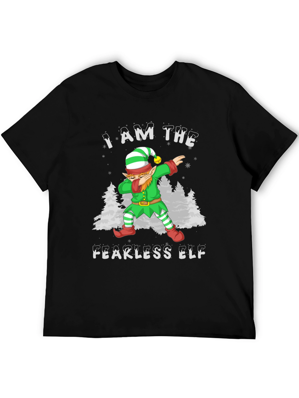 Fearless Elf Christmas Dabbing T-Shirt