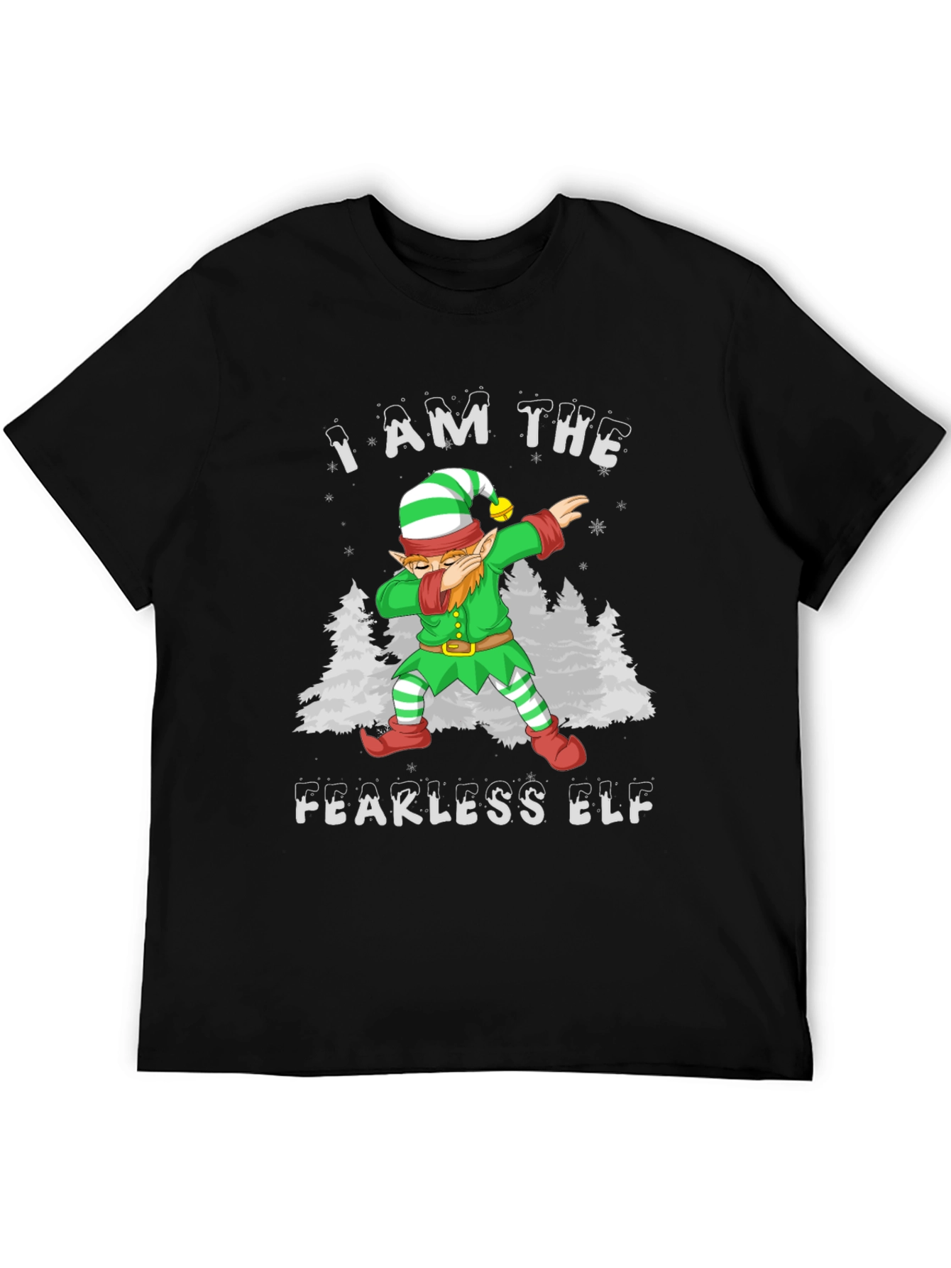 Fearless Elf Christmas Dabbing T-Shirt