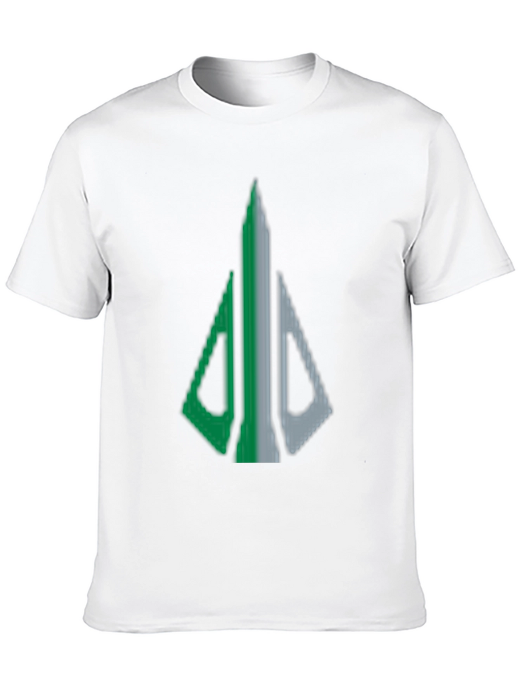 Geometric Arrow Graphic Tee - Black