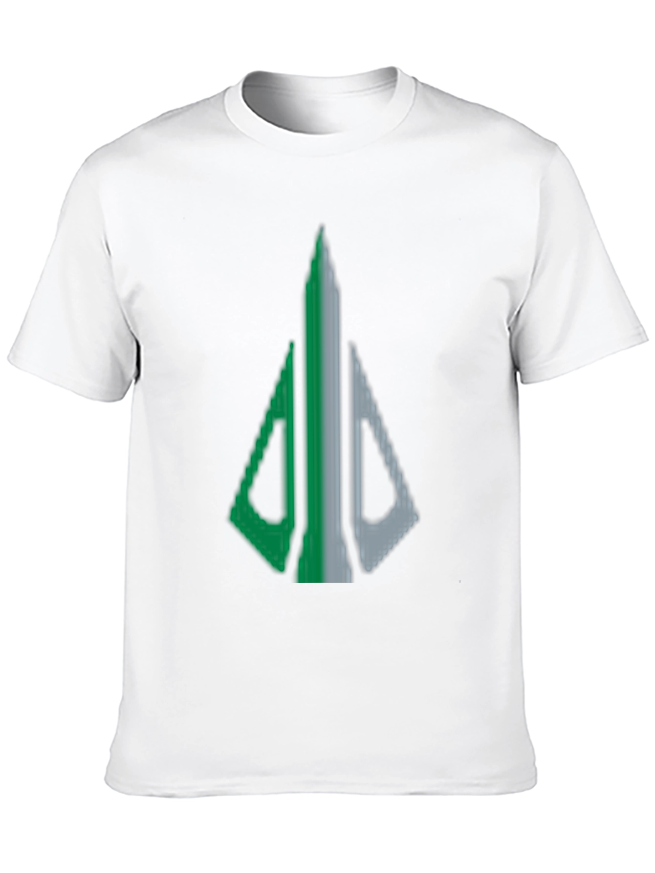 Geometric Arrow Graphic Tee - Black