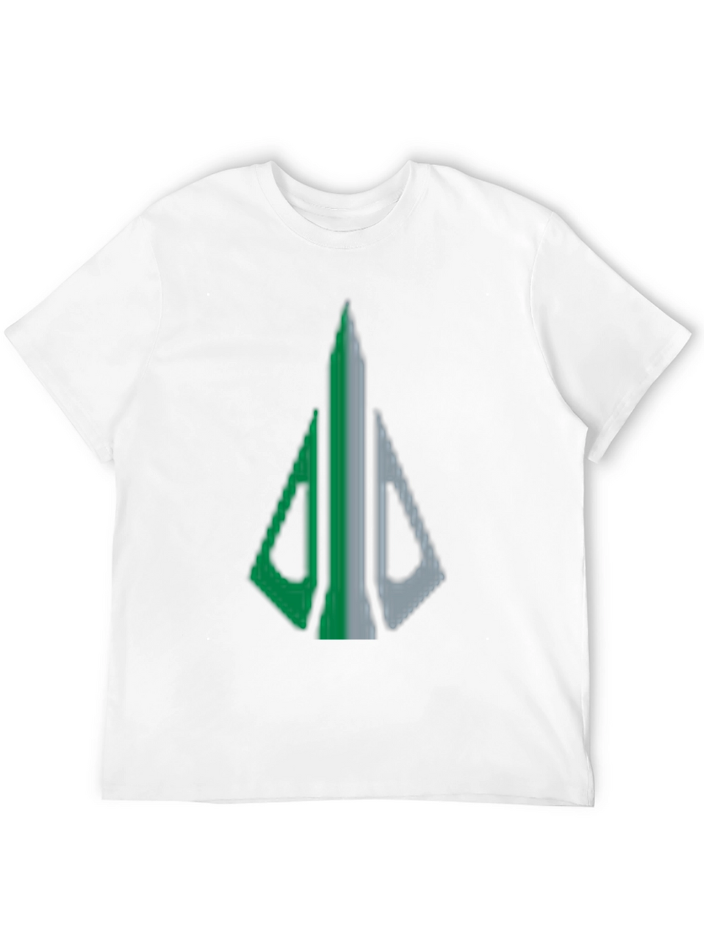 Geometric Arrow Graphic Tee - Black