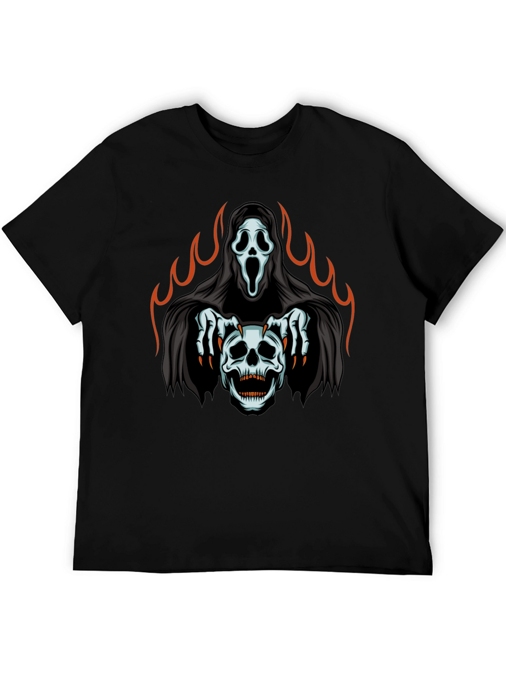 Grim Reaper Skull Graphic T-Shirt