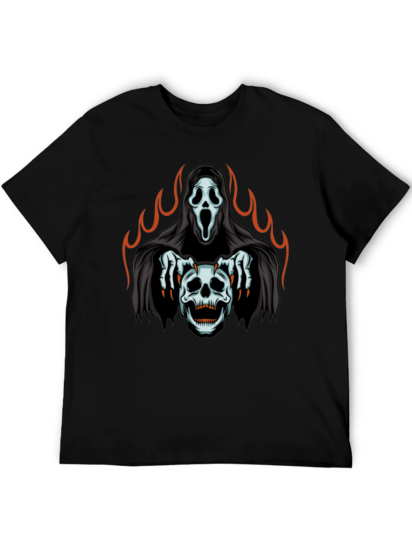 Grim Reaper Skull Graphic T-Shirt