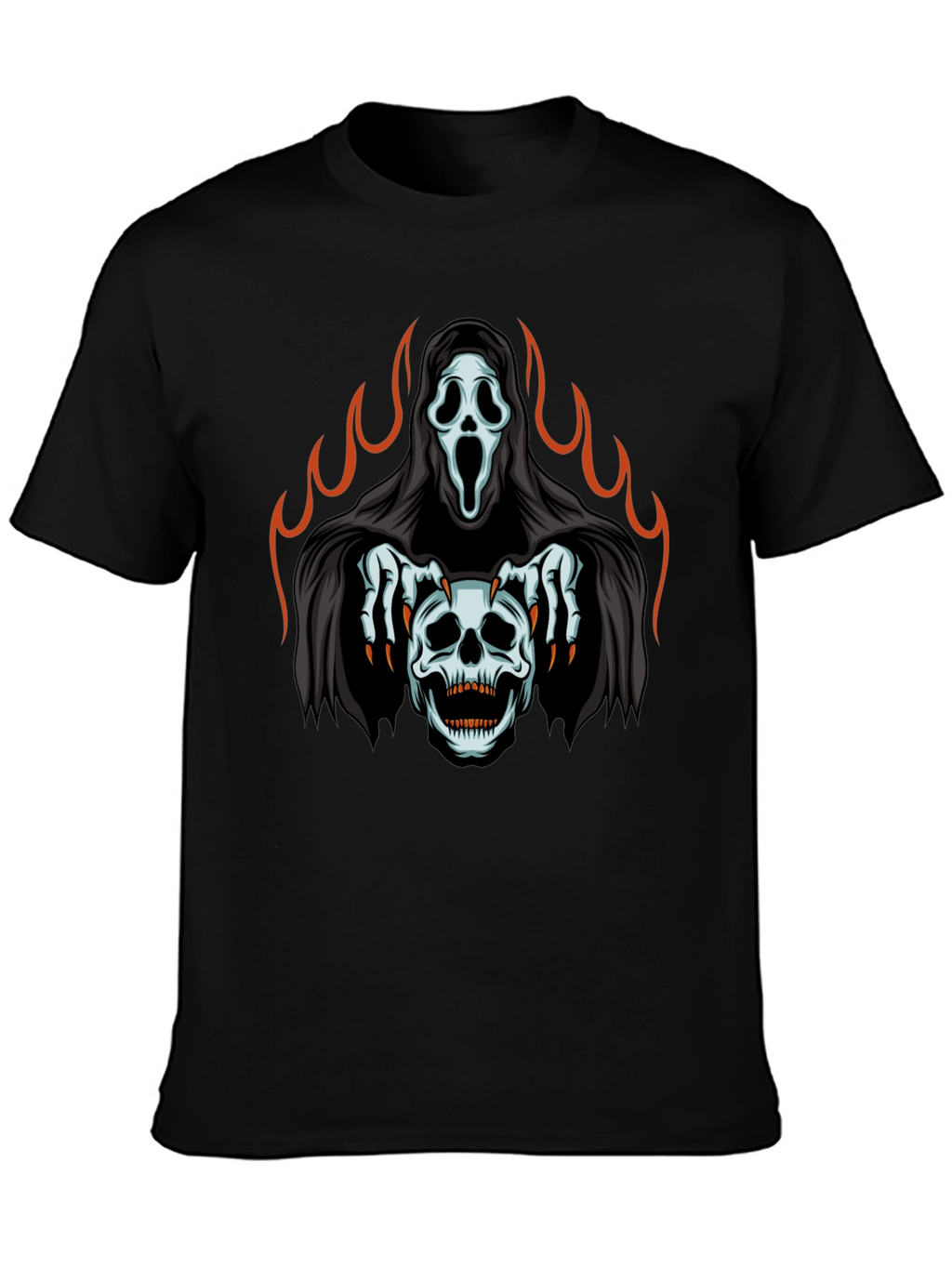 Grim Reaper Skull Graphic T-Shirt
