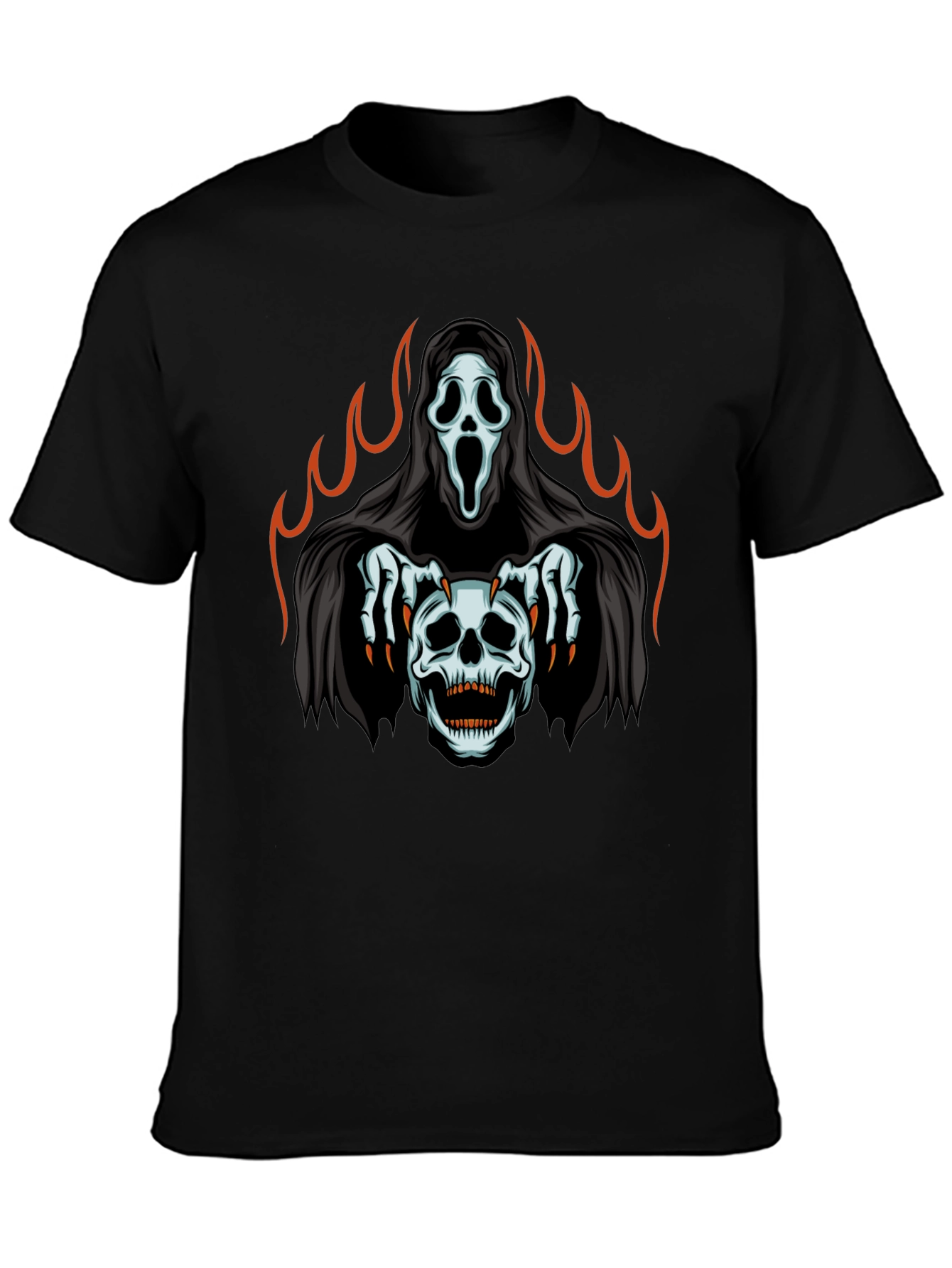 Grim Reaper Skull Graphic T-Shirt