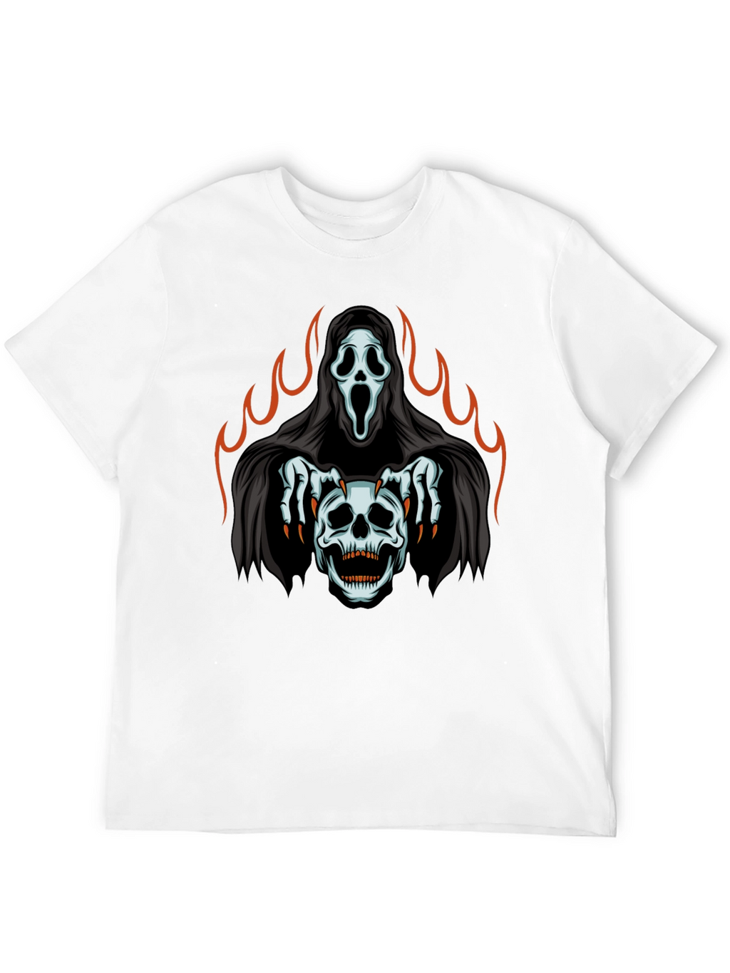 Grim Reaper Skull Graphic T-Shirt