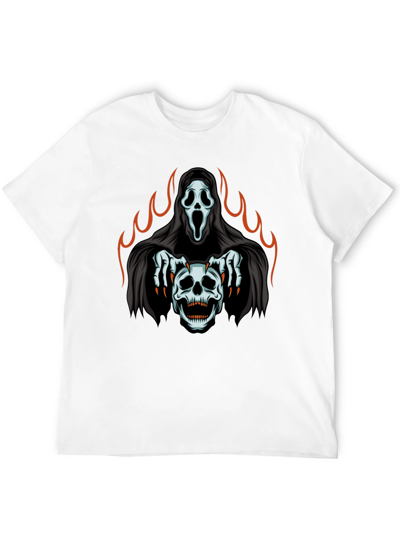 Grim Reaper Skull Graphic T-Shirt