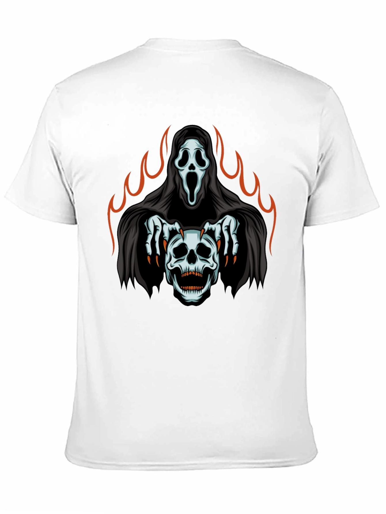 Grim Reaper Skull Graphic T-Shirt