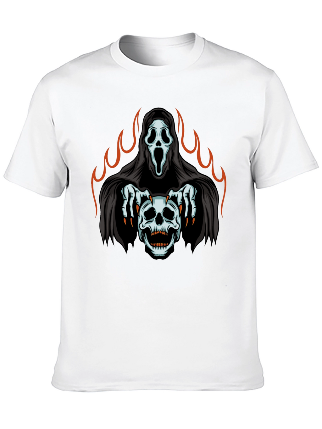 Grim Reaper Skull Graphic T-Shirt