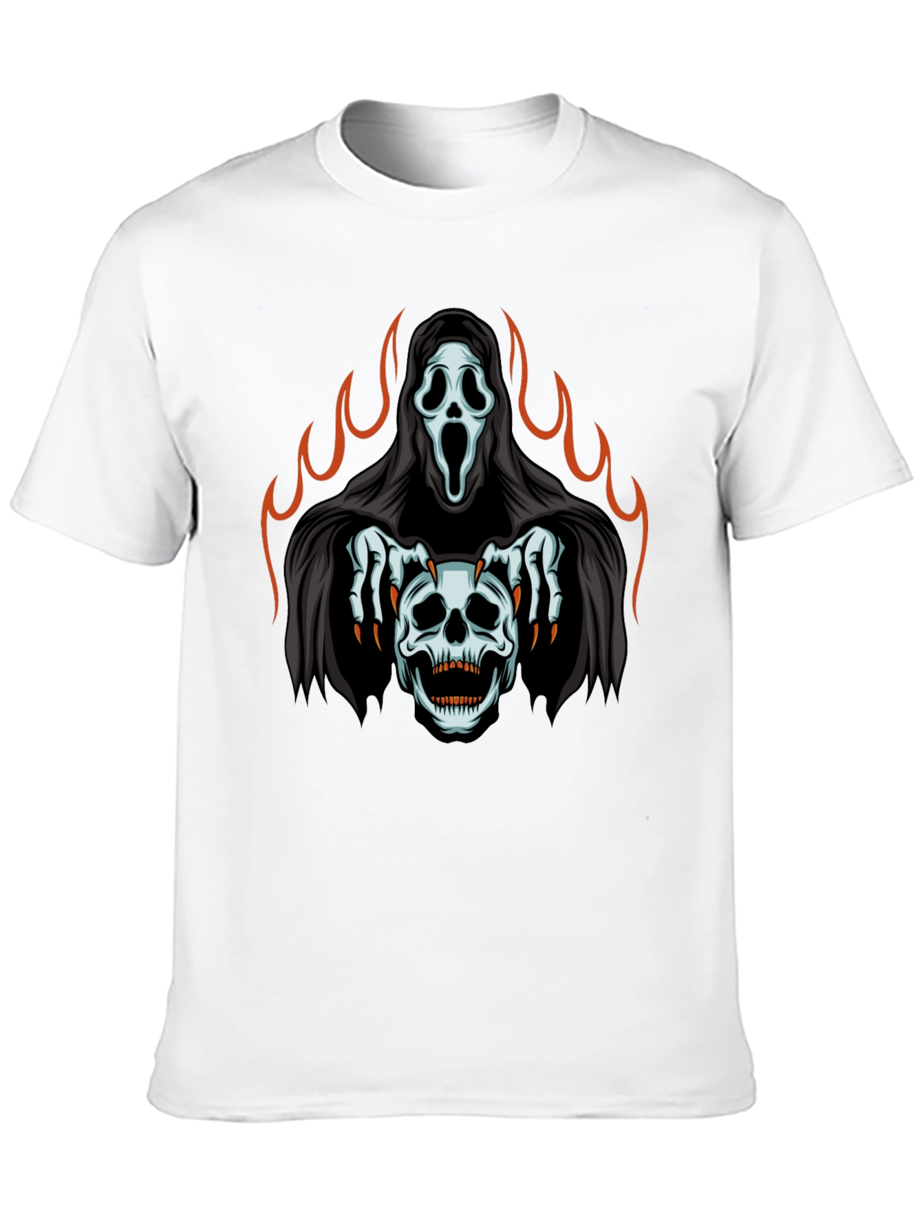 Grim Reaper Skull Graphic T-Shirt