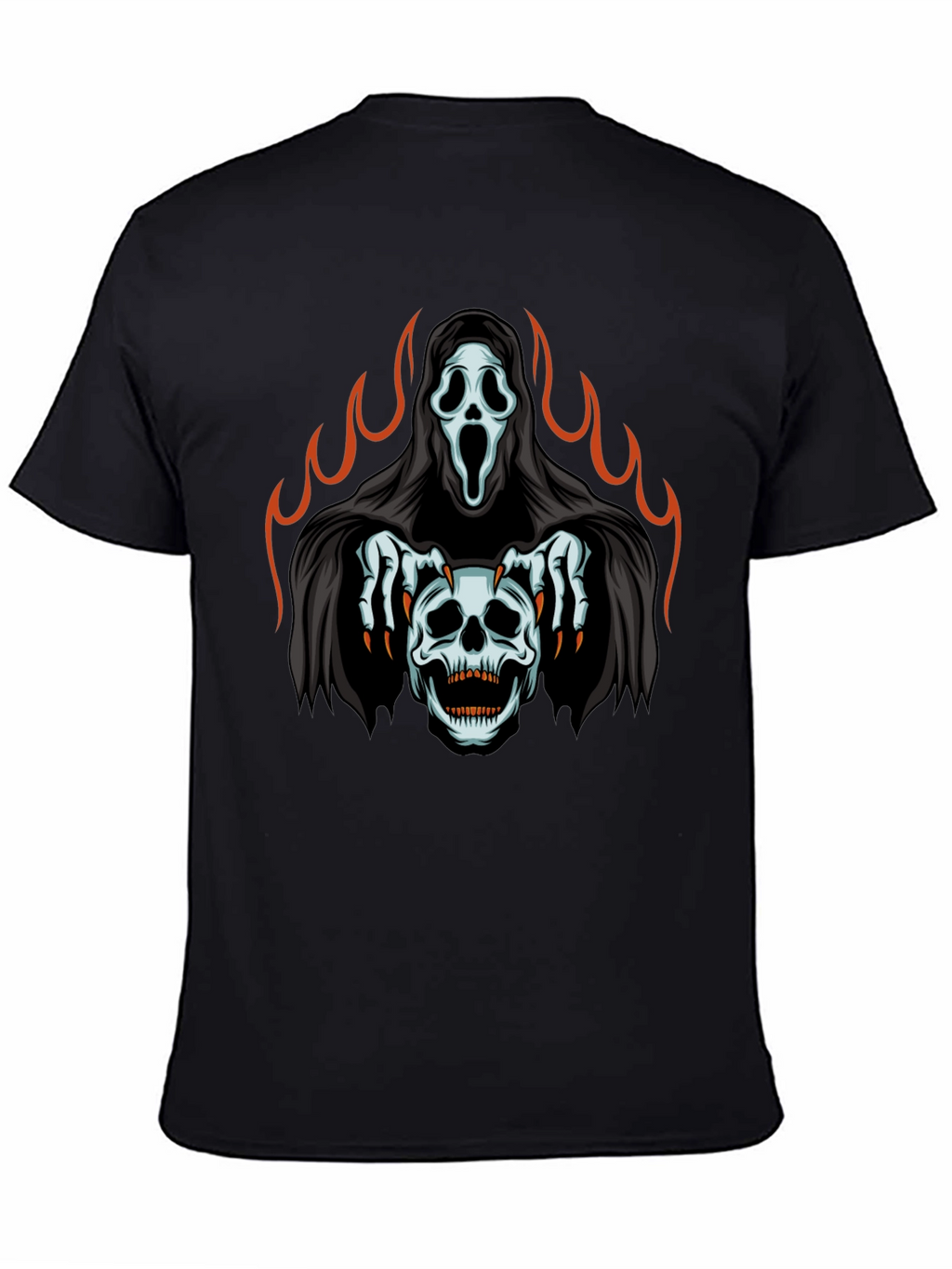 Grim Reaper Skull Graphic T-Shirt