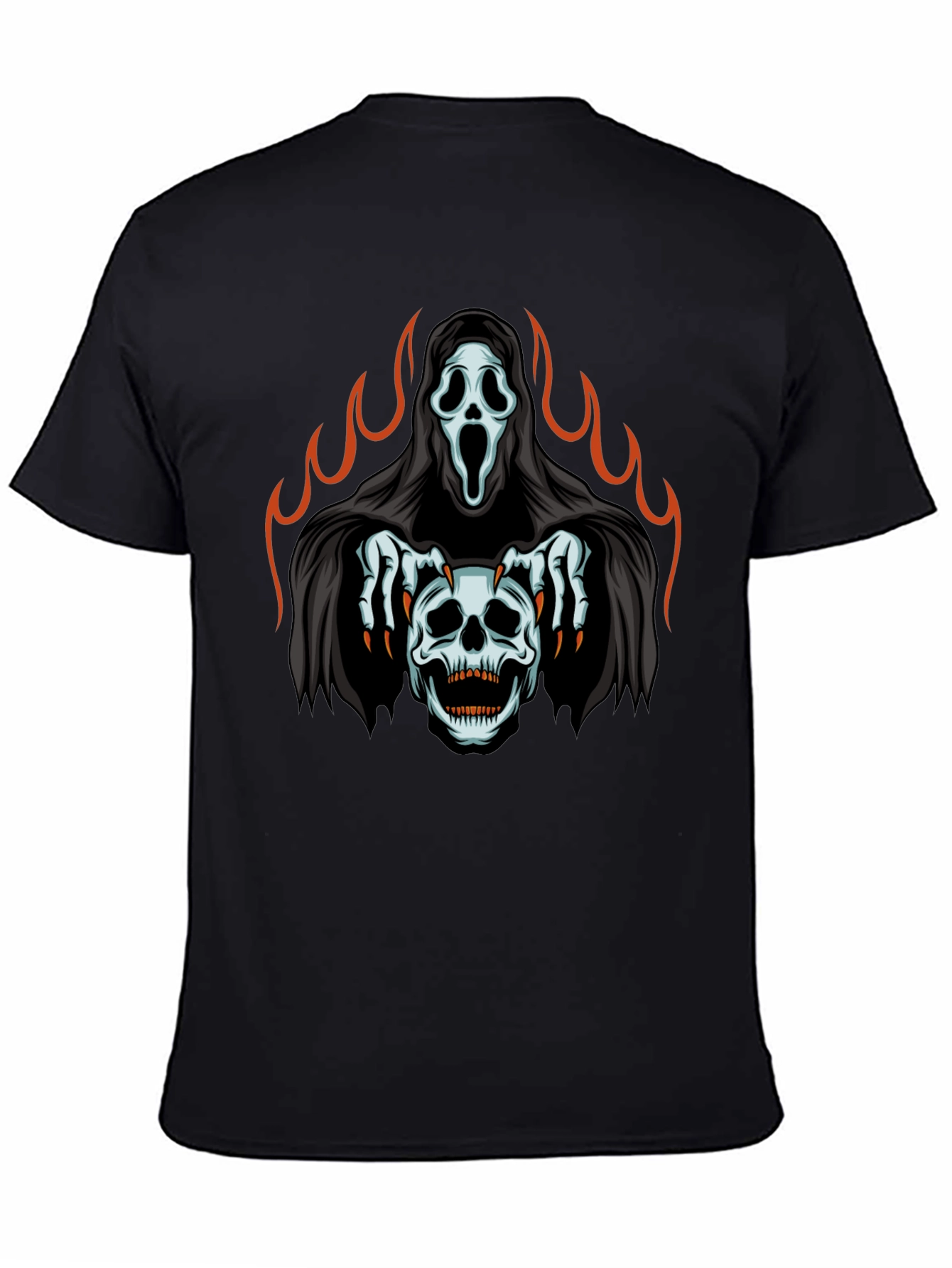 Grim Reaper Skull Graphic T-Shirt