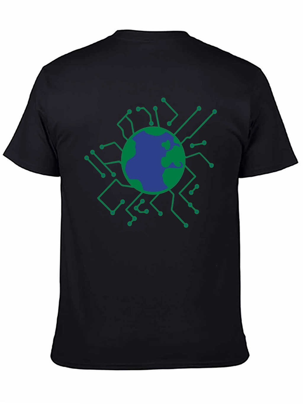 Tech Earth Graphic T-Shirt - Black