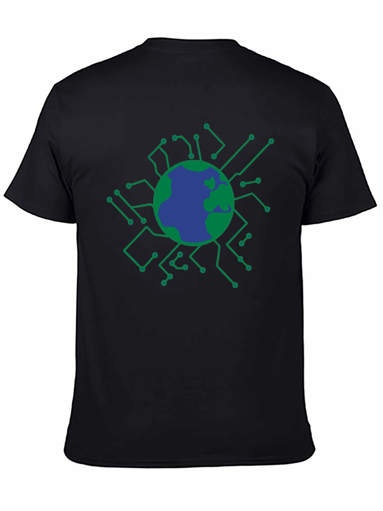 Tech Earth Graphic T-Shirt - Black