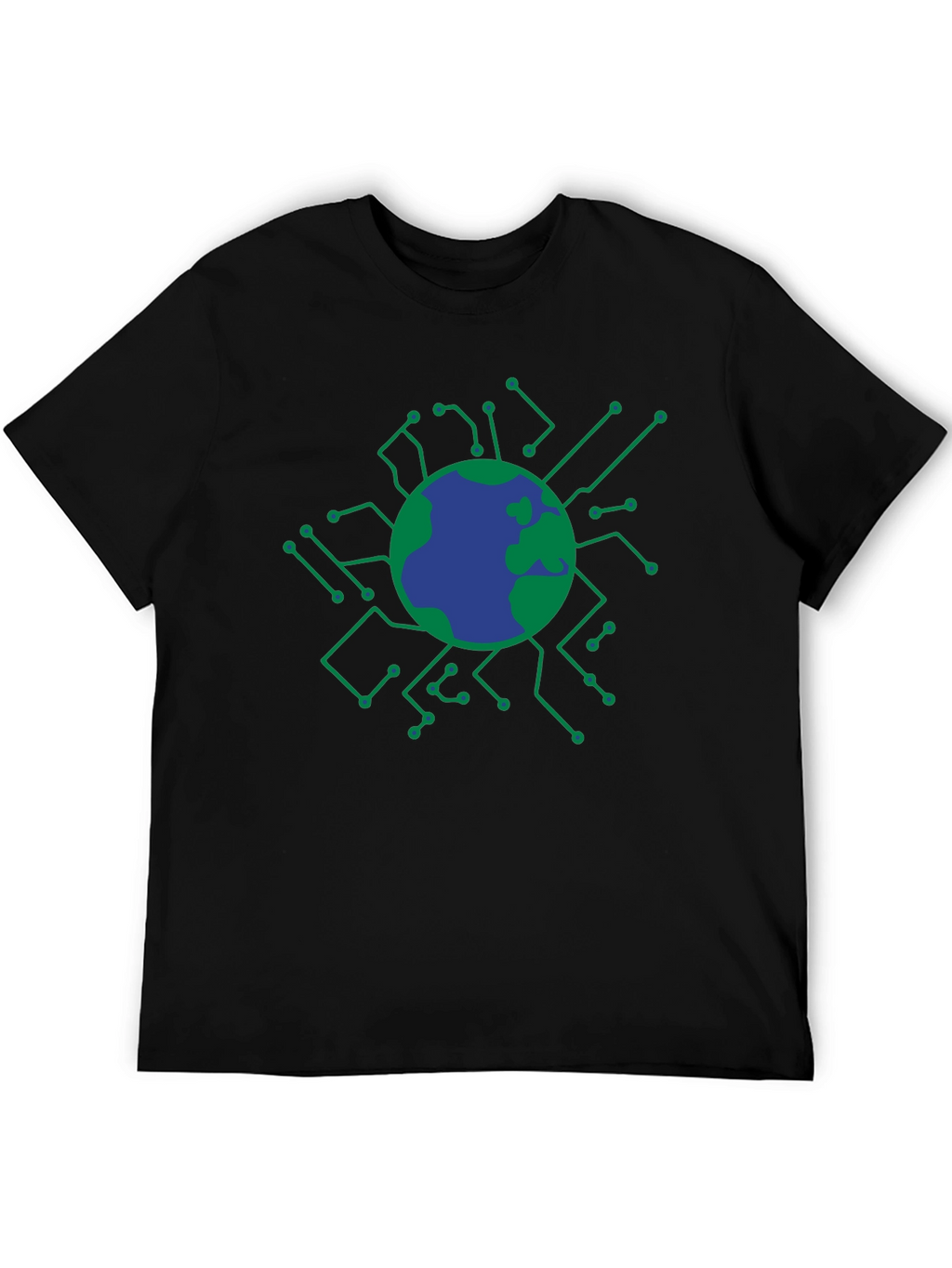 Tech Earth Graphic T-Shirt - Black