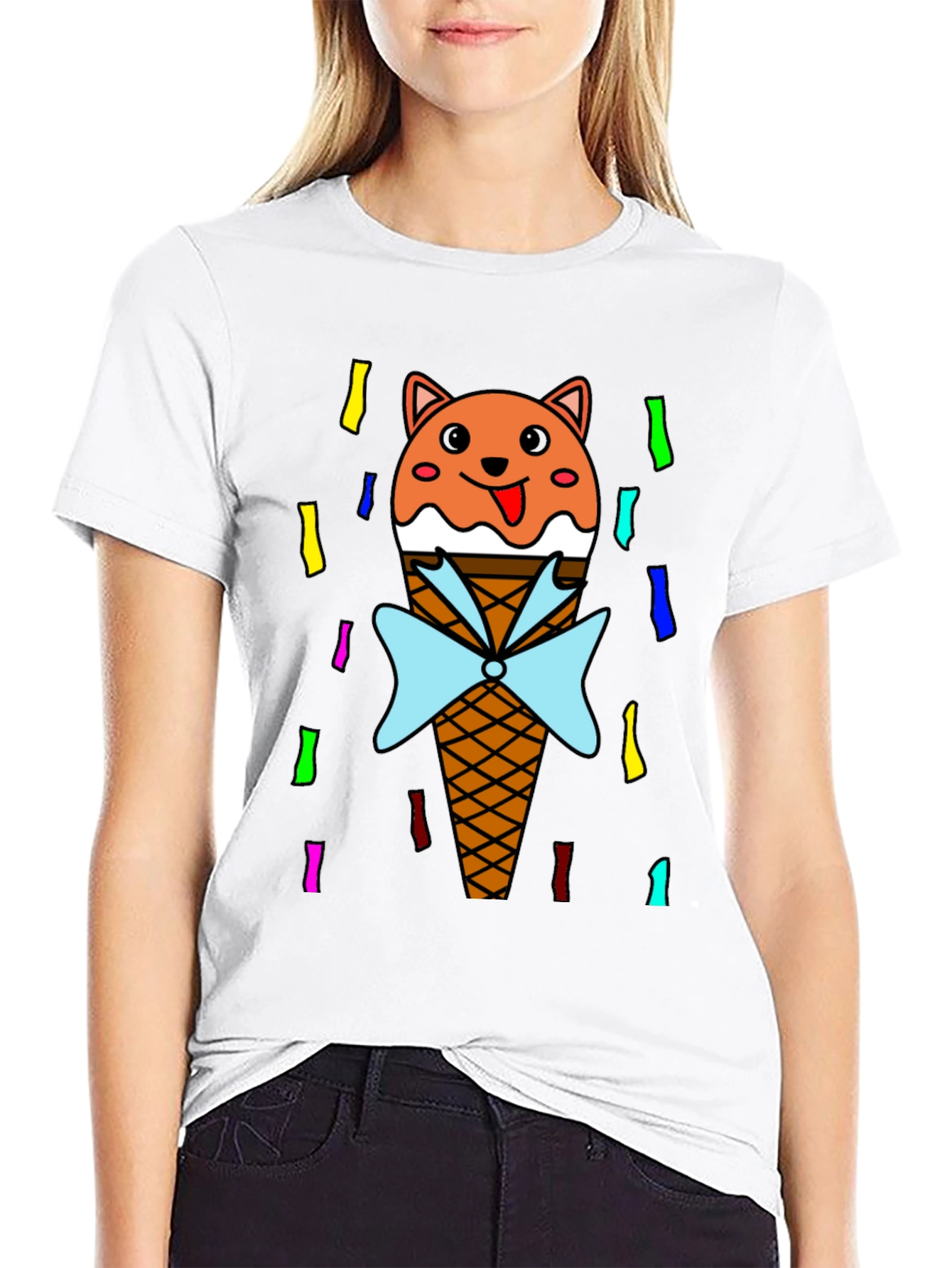 Cat Ice Cream Cone T-Shirt