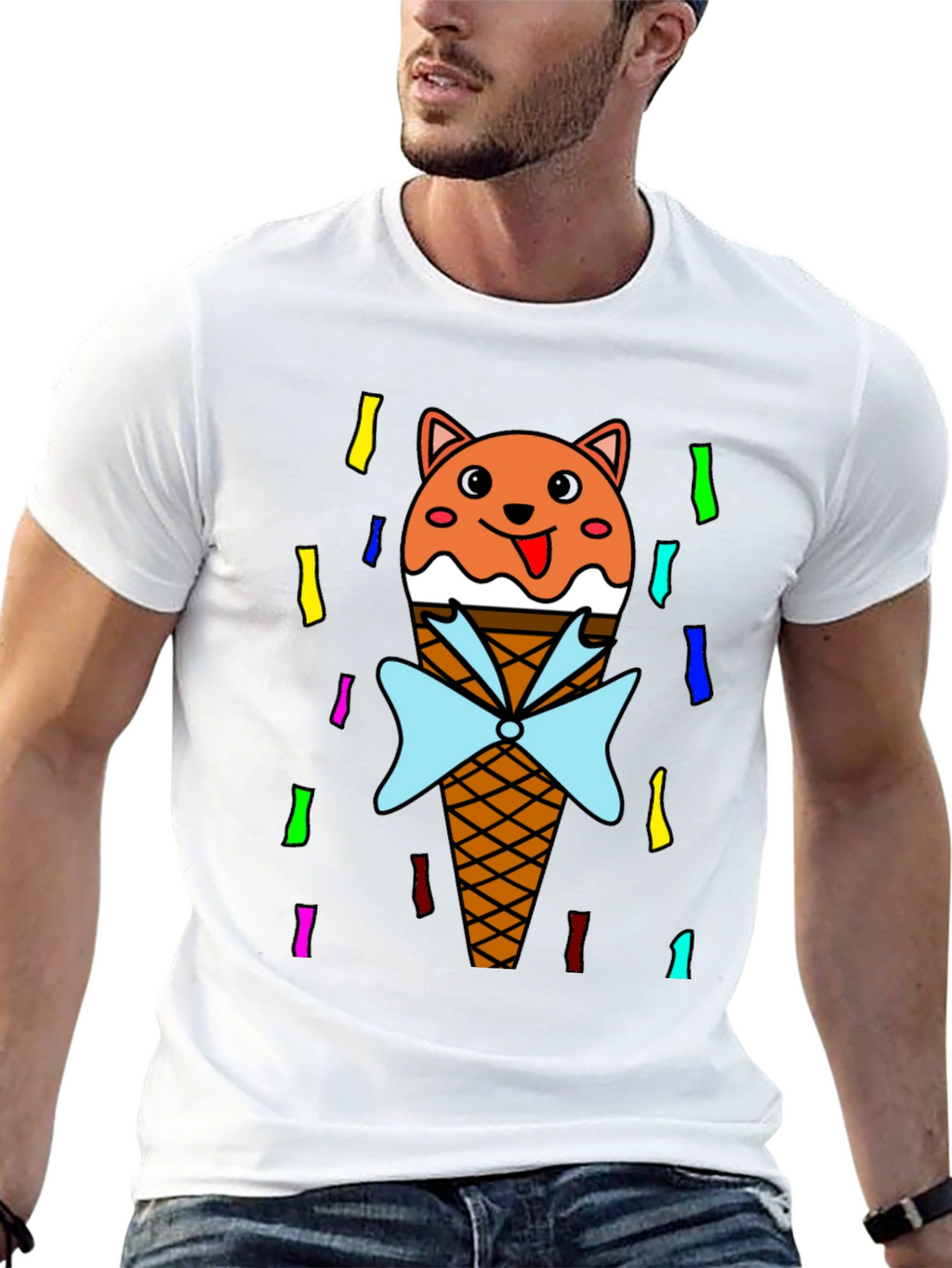 Cat Ice Cream Cone T-Shirt