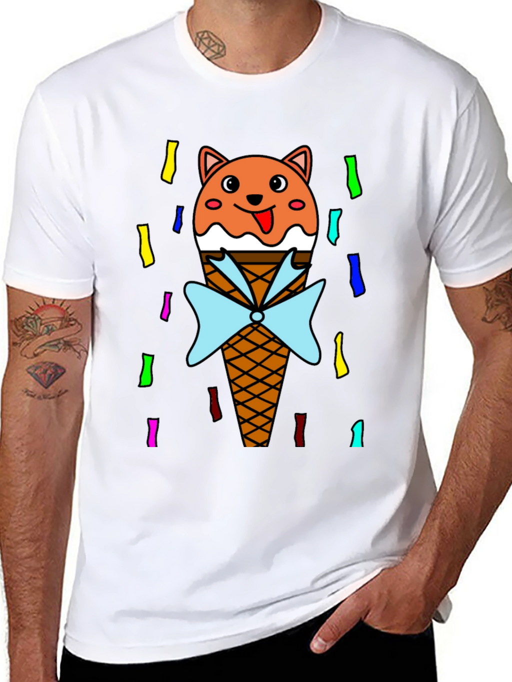 Cat Ice Cream Cone T-Shirt