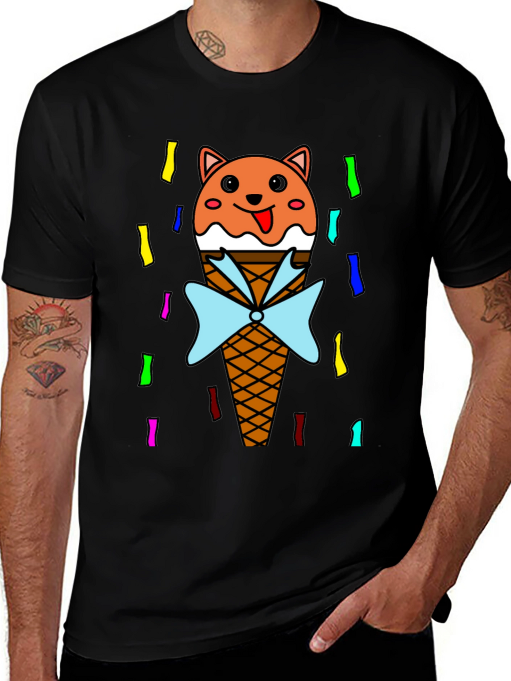Cat Ice Cream Cone T-Shirt