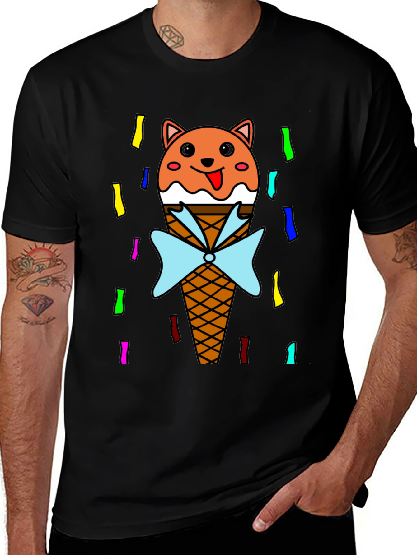 Cat Ice Cream Cone T-Shirt