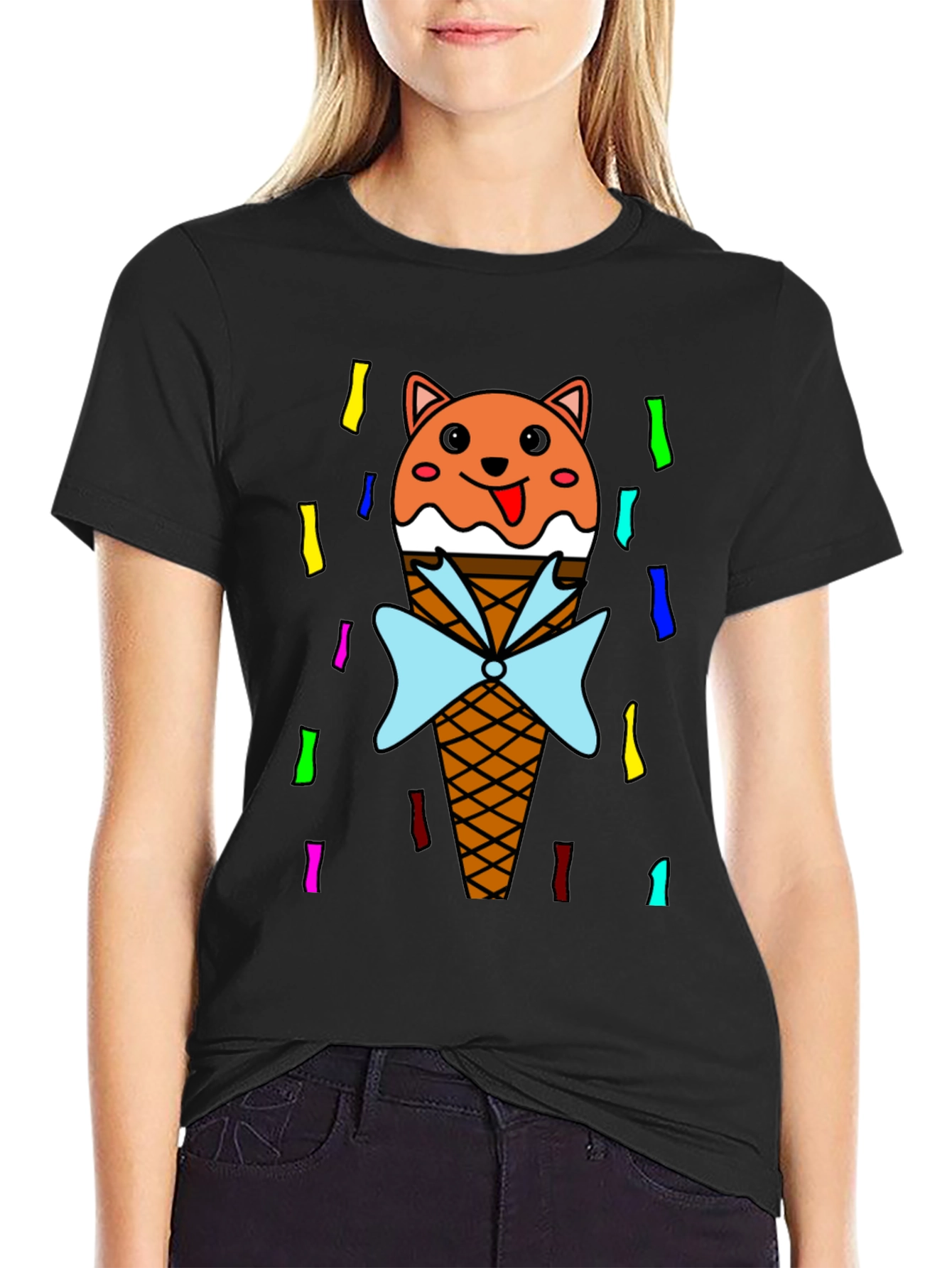 Cat Ice Cream Cone T-Shirt