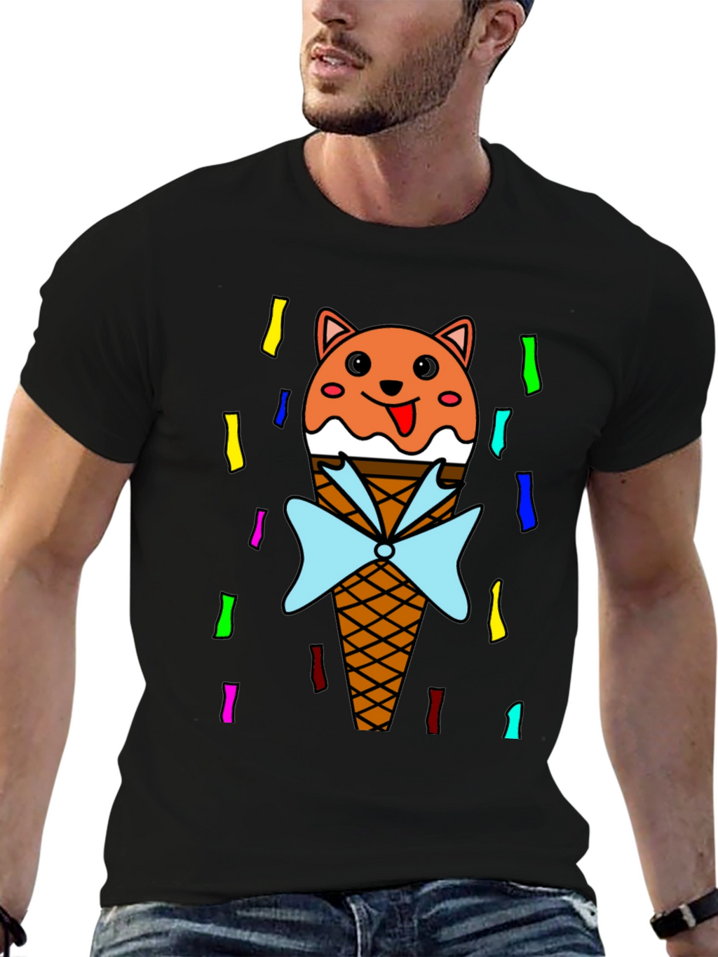 Cat Ice Cream Cone T-Shirt